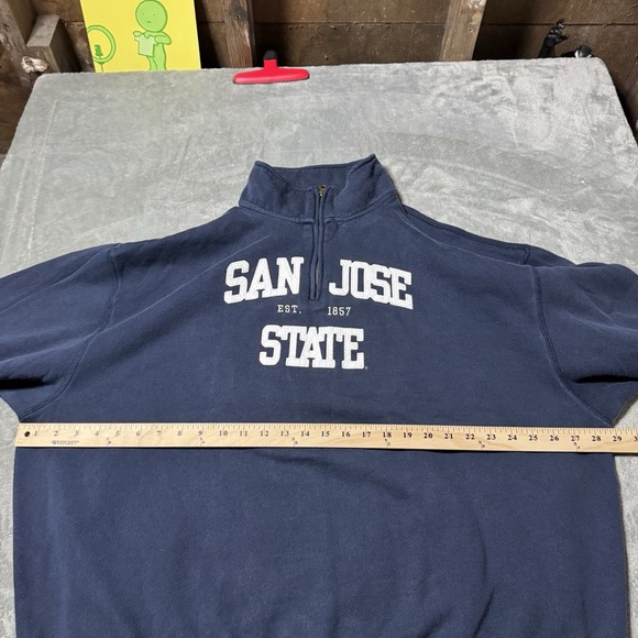 VTG Y2K San Jose State Quarter Zip 1/4 Pullover Jansport Mens Size XXL College - Picture 7 of 8